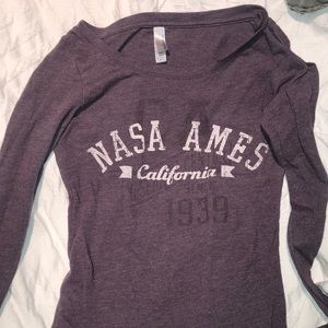 purple nasa long sleeve shirt